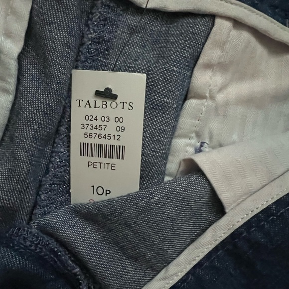 Talbots New England Chino- chambray/denim. 10P - Picture 6 of 8